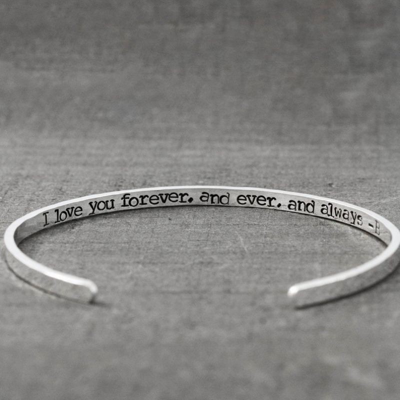 Gelang Pria bangle Tulisan Laser Hummer Perak 925 Sterling Silver