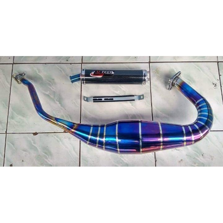 knalpot AITECH bluemoon cobra NINJA R RR ss type cobra medium TERLARIS