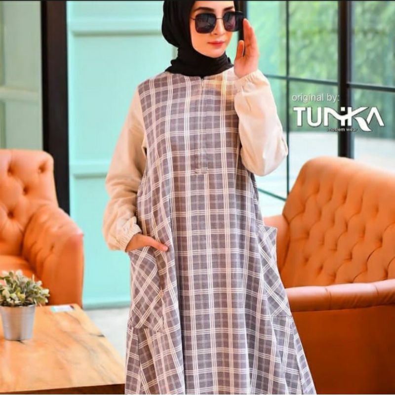 TUNIKA Gamis Kombinasi Flanel