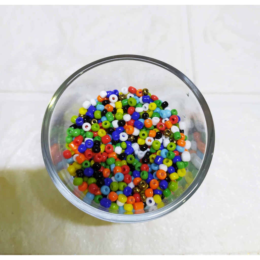 MOTE PASIR WARNA 3  MM Bahan kerajinan Tangan DIY Hiasan baju