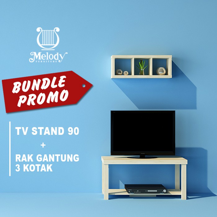 Melody Furniture Paket Promo Meja TV Stand Gekko dan Rak Melody Furniture Paket Promo Meja TV Stand Gekko dan Rak