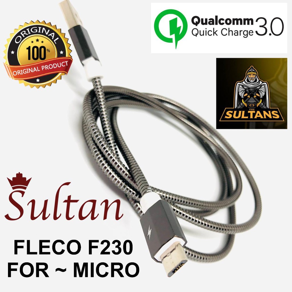 Jual Kabel Data METAL FLECO F230 MICRO/IPh/TYPE-C KABEL BESI Kabel