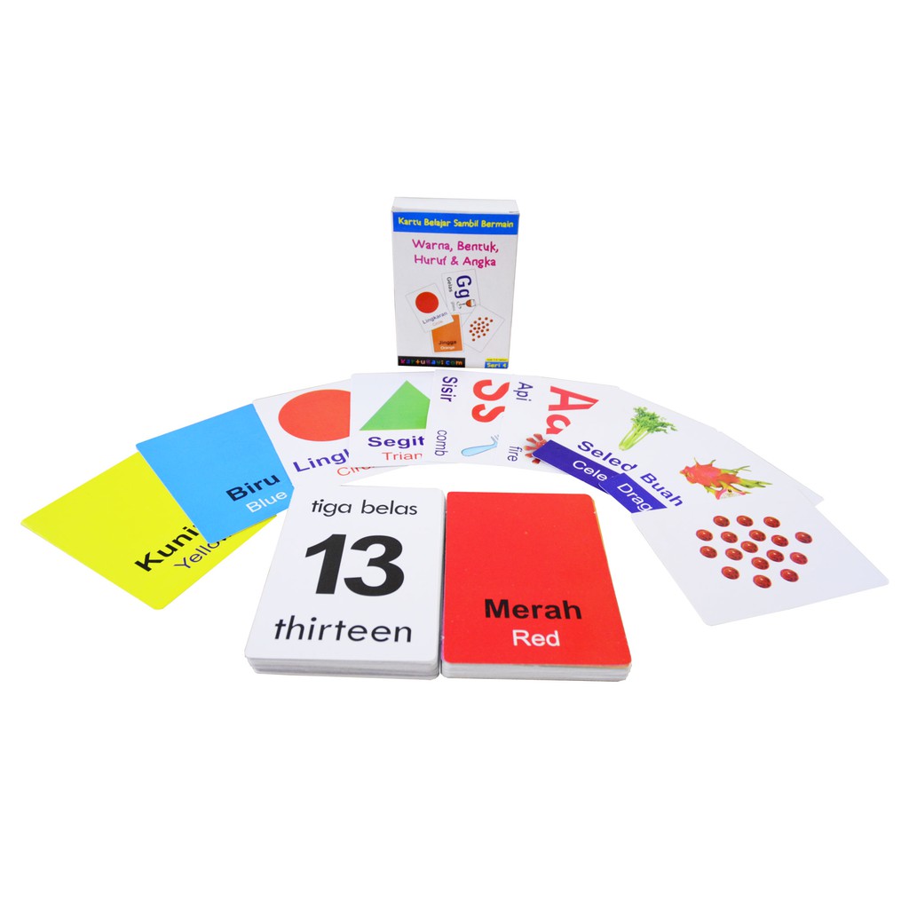 FlashCard - Warna, Bentuk, Huruf dan Angka , Flash Card Huruf | BeeCost