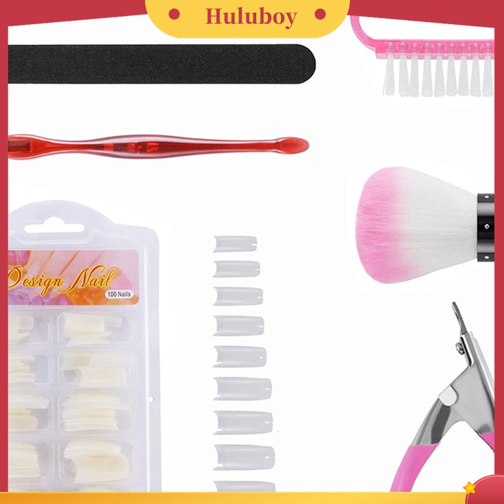 Huluboy Huluboy♡ 100pcs / Set Alat Pembentuk Ujung Kuku Bahan ABS Untuk Manicure