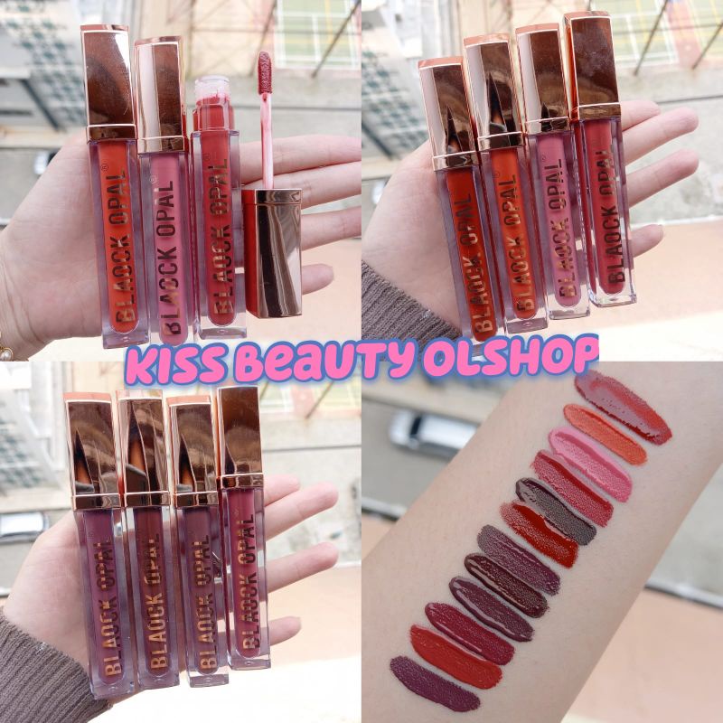 6PC LIPGLOSS IMAN OF NOBLE BLACK OPAL MATTE 24 HOURS NO. 8020