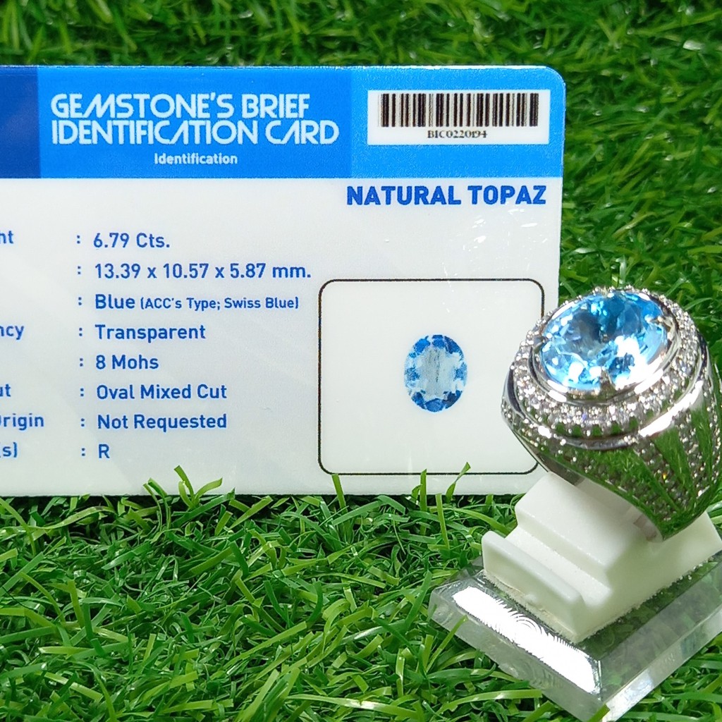 BATU PERMATA BLUE TOPAS ASLI & MEMO LAB