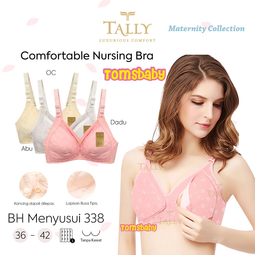 TALLY 1pcs Bra Menyusui Motif Busa Tipis Tanpa Kawat Nursing Bra / TALLY Bra 338