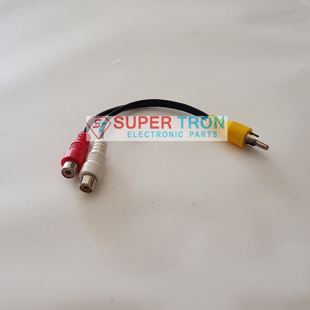 Kabel Y RCA Cabang 1 Jantan Male to 2 Betina Female