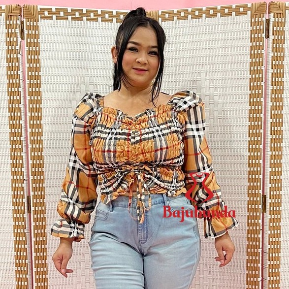 BLOUSE JUMBO BIG SIZE LENGAN PANJANG MOLLA-POLI