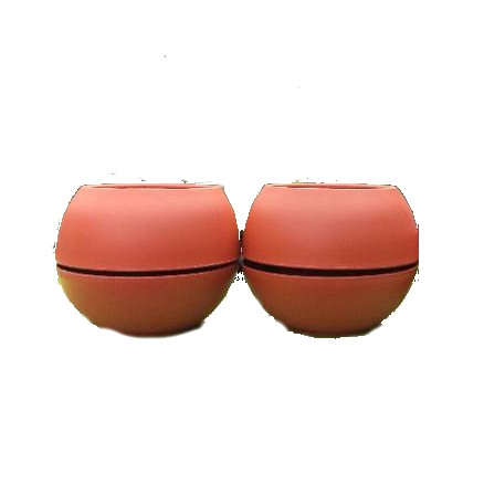 Pot Bola Vienna Putih 14 Cm Pot Bunga Pot Bola Vienna Plastik Jumbo Putih Mini Moci Busa Kaktus