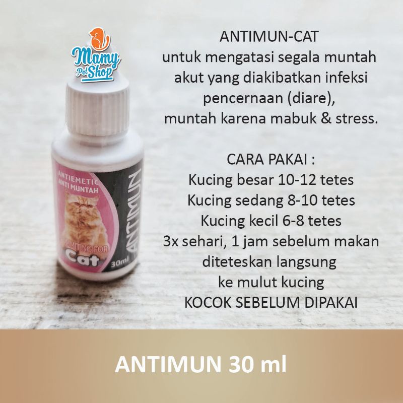 ANTIMUN OBAT ANTI MUNTAH KUCING