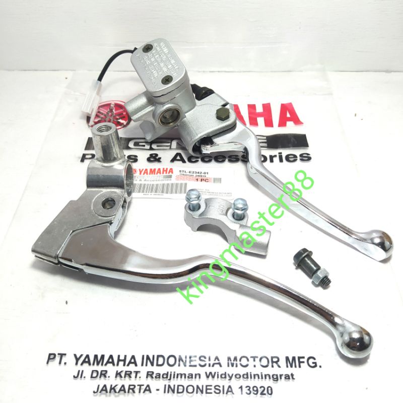 master rem atas mio Sporty sepaket dudukan spion kiri handel rem kiri kanan CROM mio soul xeon karbu