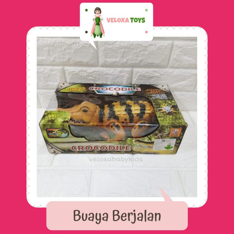 Mainan Buaya Karet Bisa Jalan