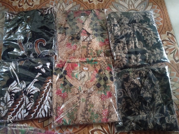 Batik Couple Maura Sania Ruffle Ori Ndoro Jowi Dnt M L Xl Xxl All Size
