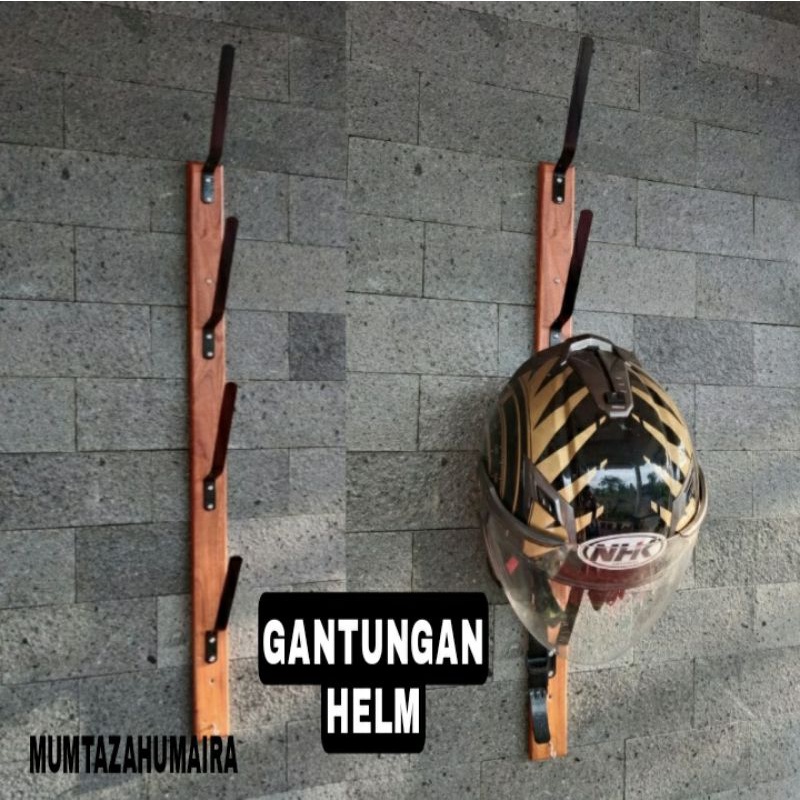 Gantungan Helm dinding Rak Helm susun 4