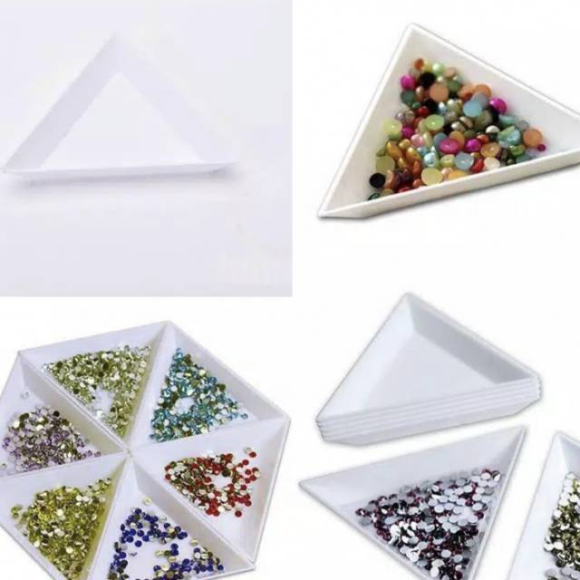 HOLDER WADAH SEGITIGA UNTUK RHINESTONE / NAIL ART / CRAFT