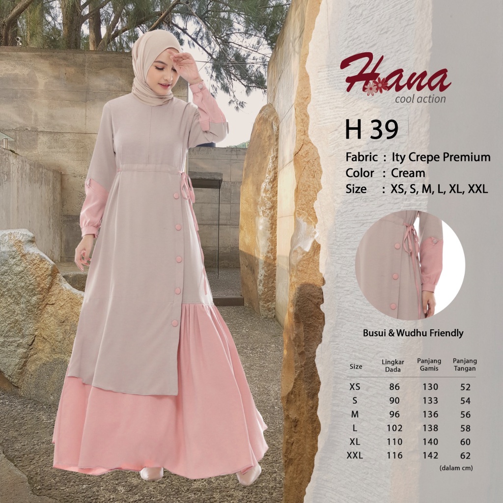 SEMARAK PROMO  Gamis HANA 39 Dijamin Ori By ENDOMODA