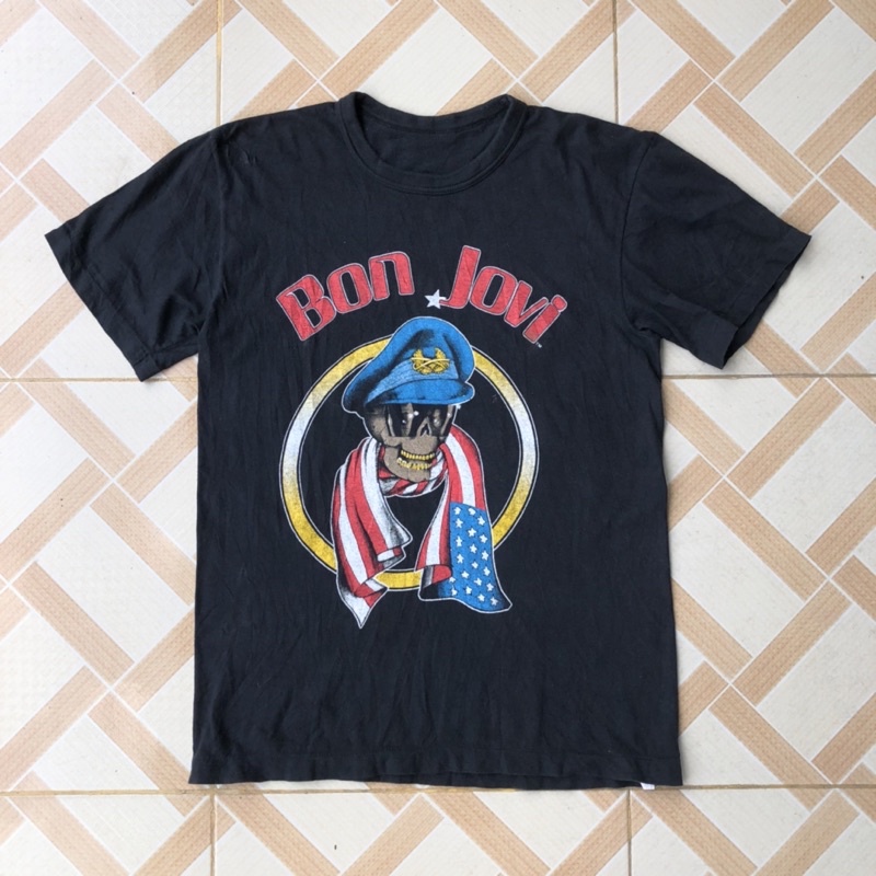 vintage kaos band bon jovi 80s