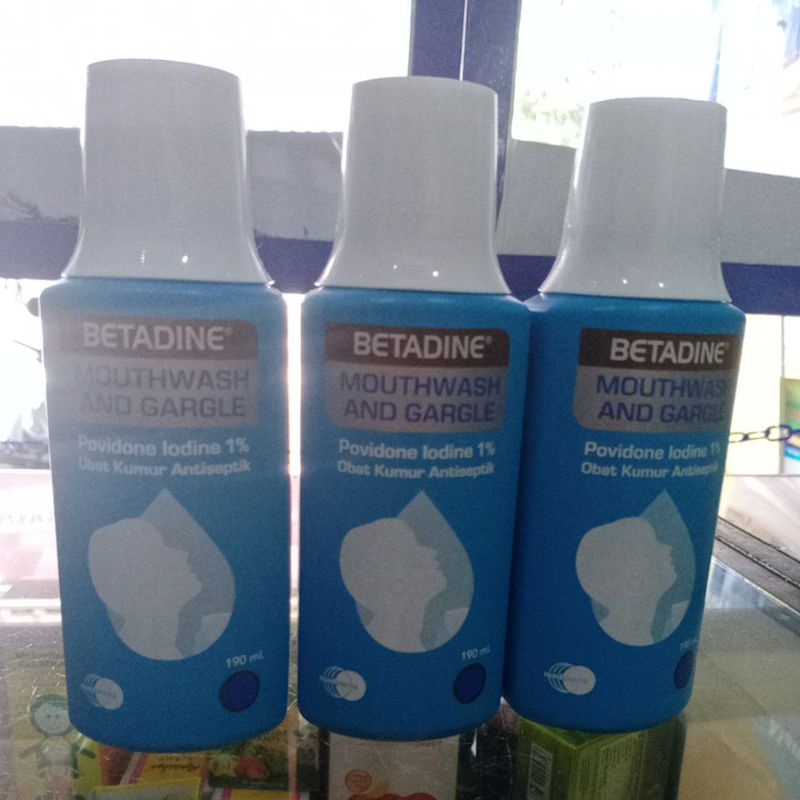 BETADINE MOUTHWASH GARGLE KUMUR ANTISEPTIK untuk sakit gigi sariawan bau mulut