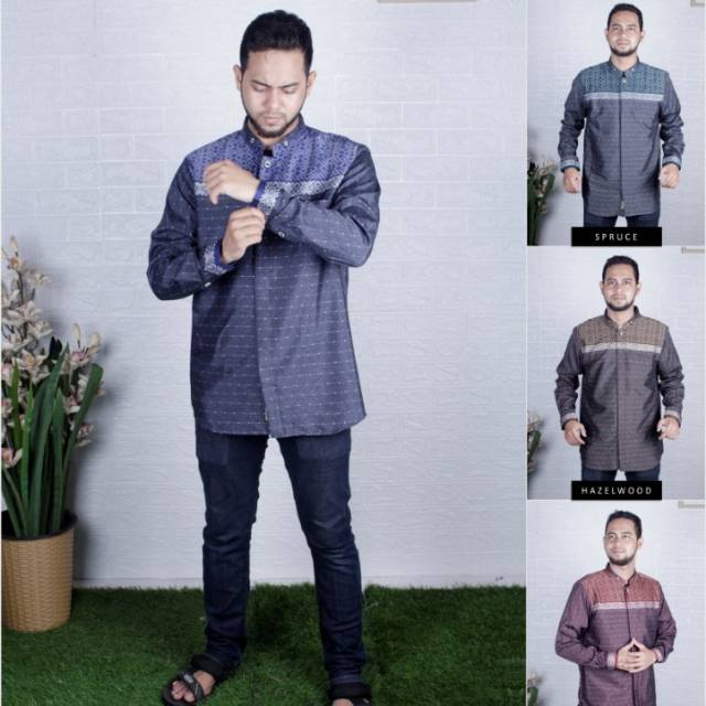 Koko songket lengan panjang manset