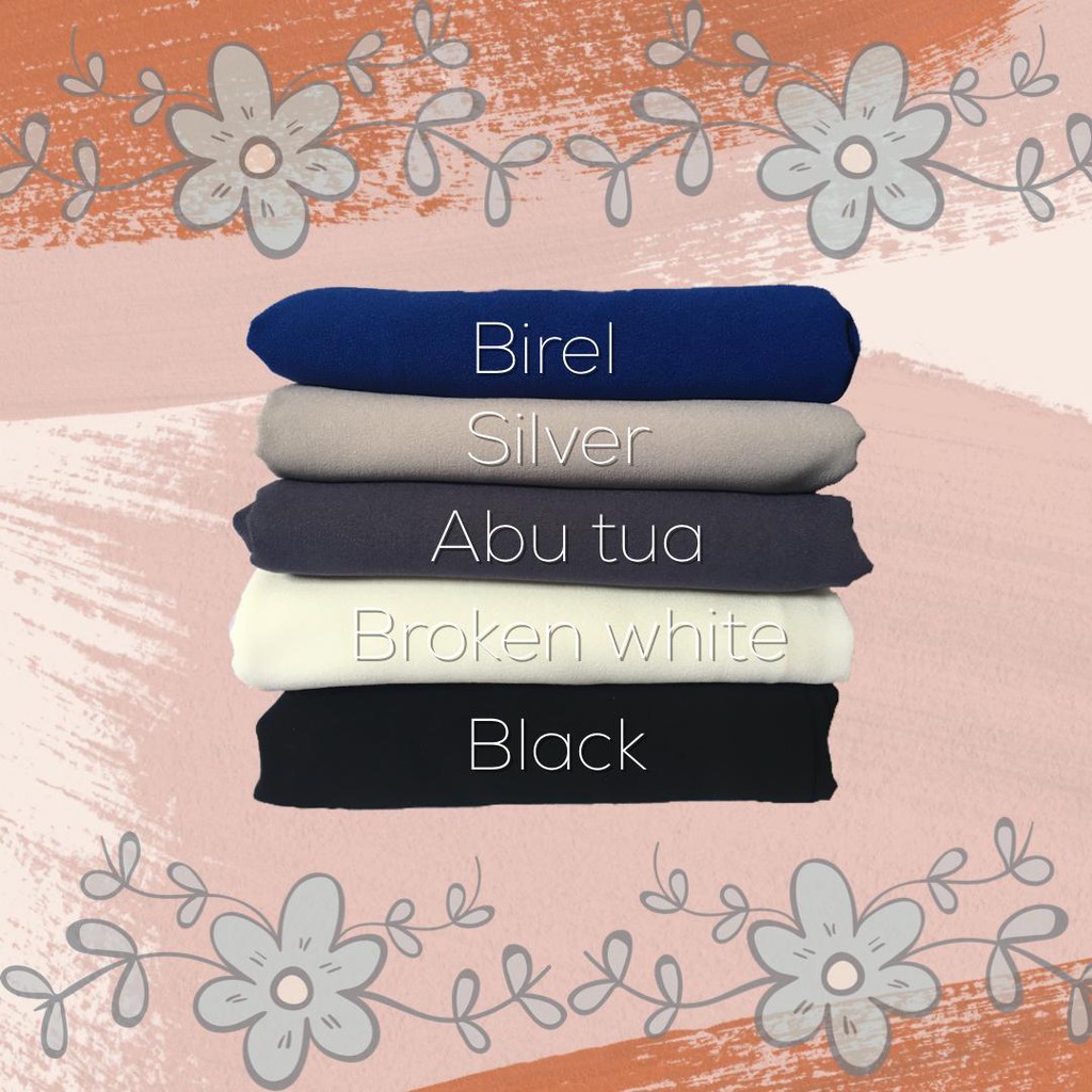 Pashmina Lipit Tali KCB 75x200cm Bahan Diamond / Pasmina Sabyan Tali Lipit / Pastal Gerigi KCB-5