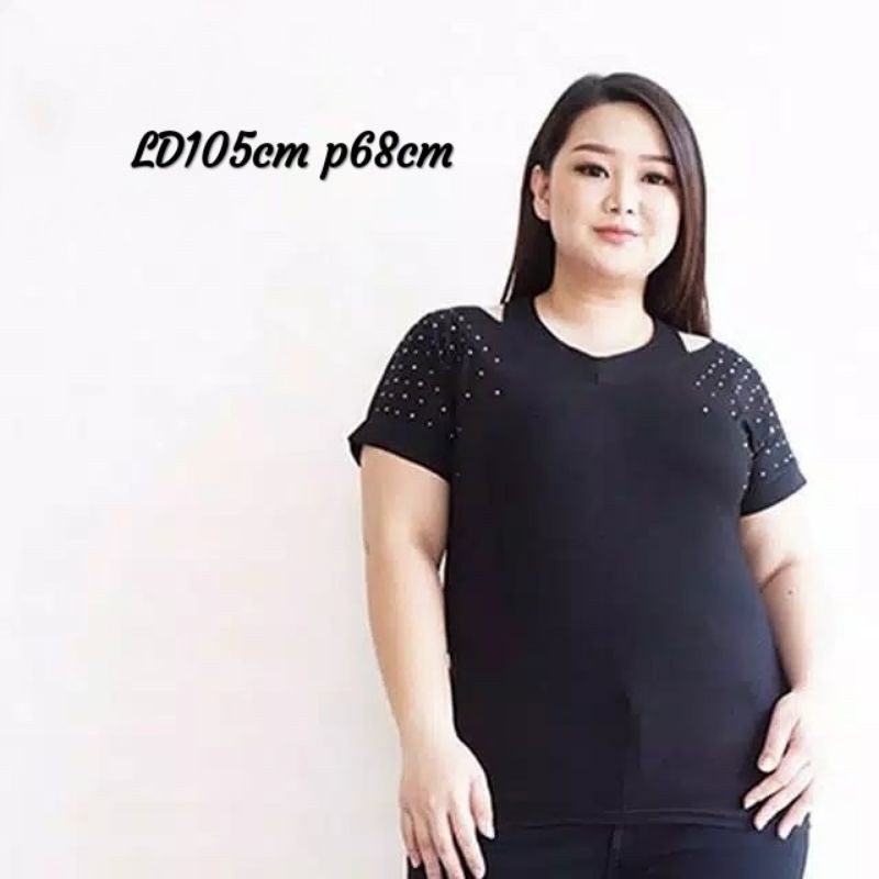 (LD 105cm) XL-XXL ATASAN BIGSIZE MOTE PAKAIAN WANITA ATASAN BIGSIZE ATASAN JUMBO