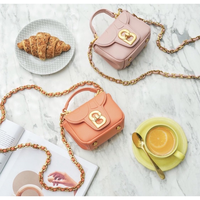 ALMA FLAP BAG MICRO APRICOT