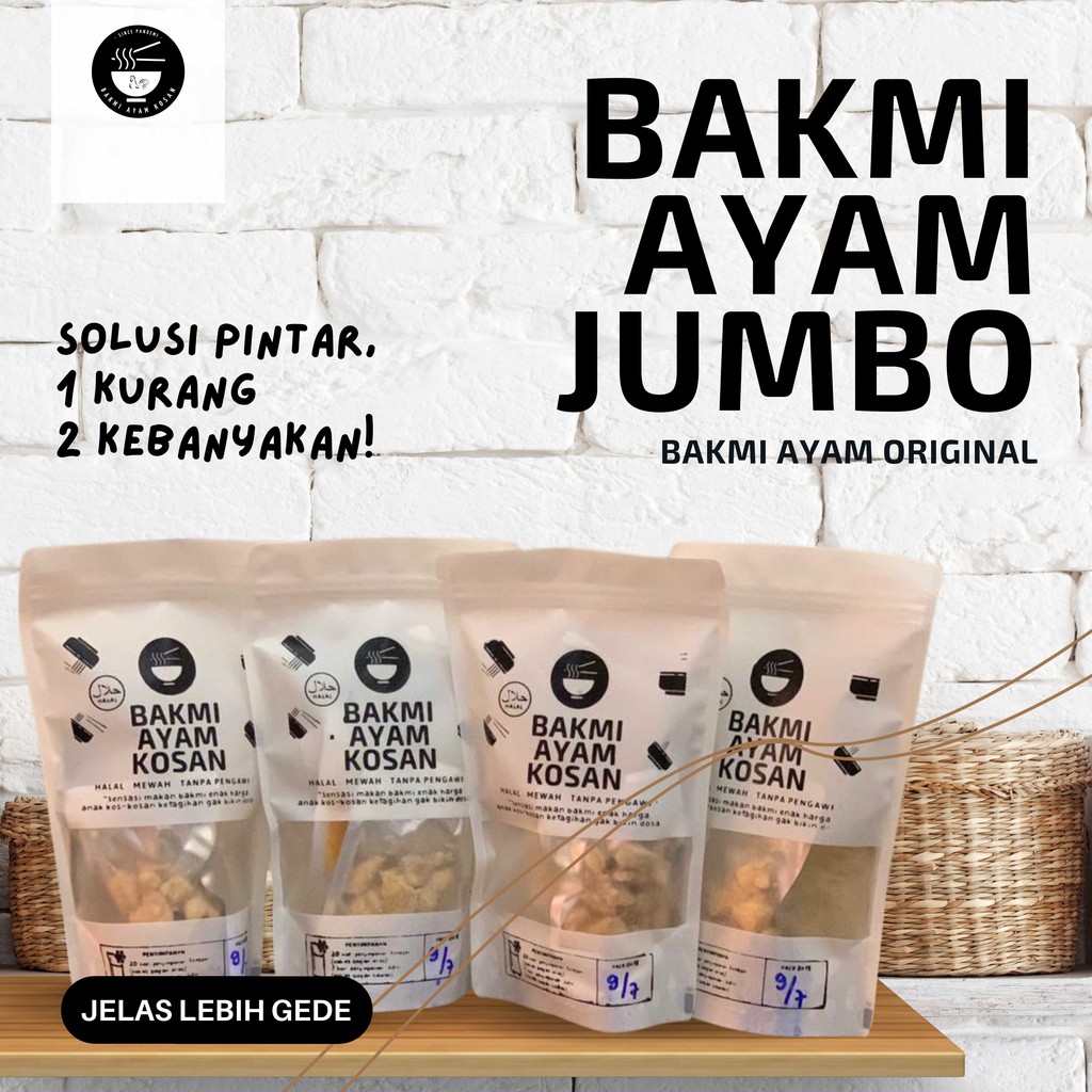 

[ BAKMI FROZEN JUMBO ] BAKMI AYAM JUMBO ORIGINAL / MIE AYAM FROZEN