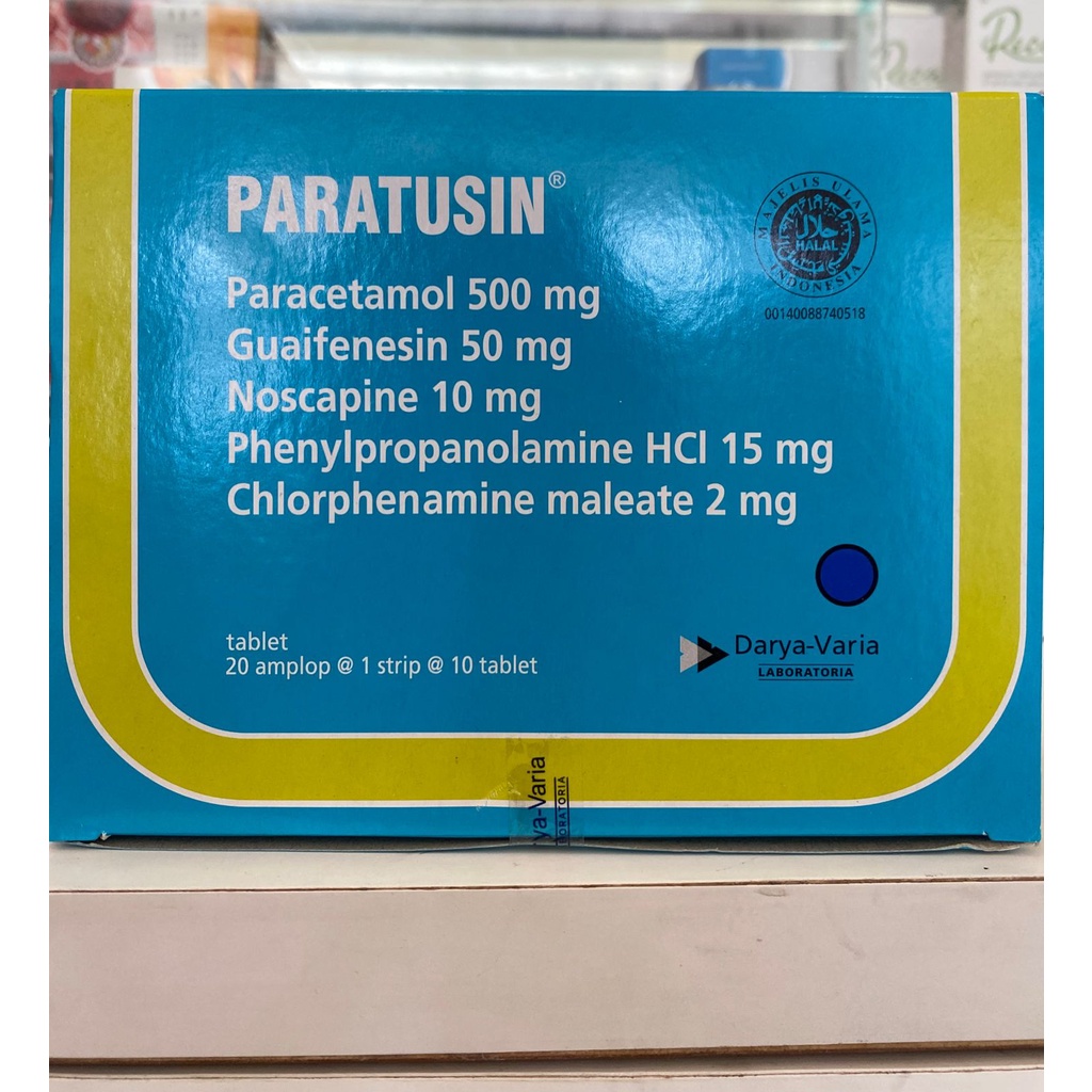 Paratusin Tablet Perstrip 10 Tablet / meringankan gejala flu, Demam, Pilek, dan Batuk