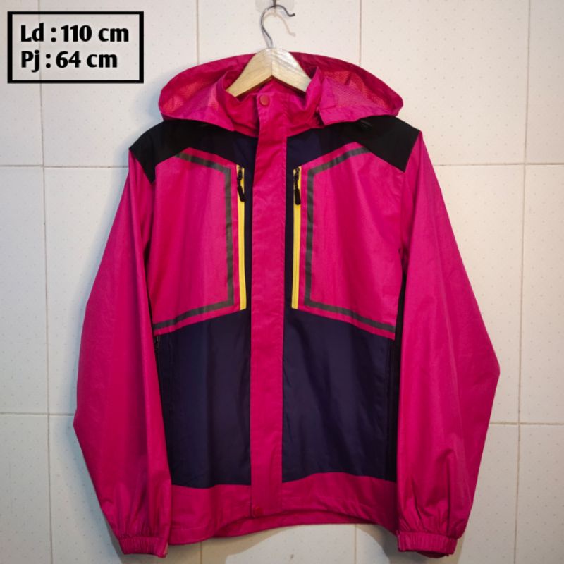 WHITE PIA preloved branded jaket pria wanita cewek cowok thrift pl bekas second jacket parasut outdo