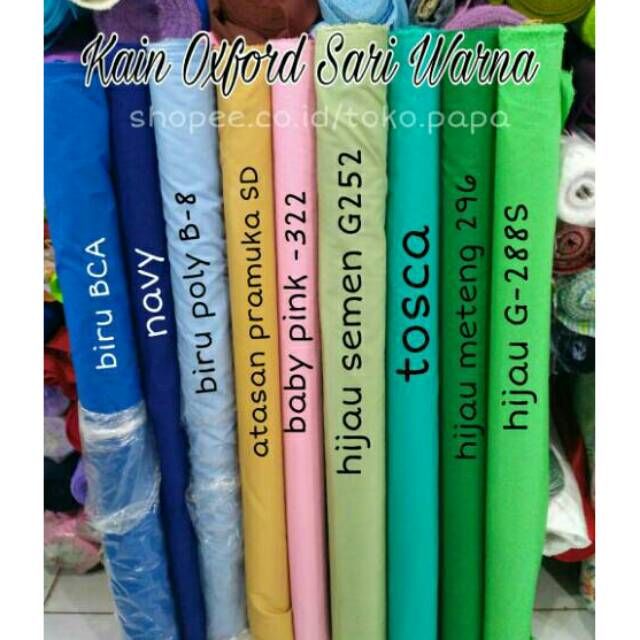 Kain Oxford Sari Warna (aneka warna)