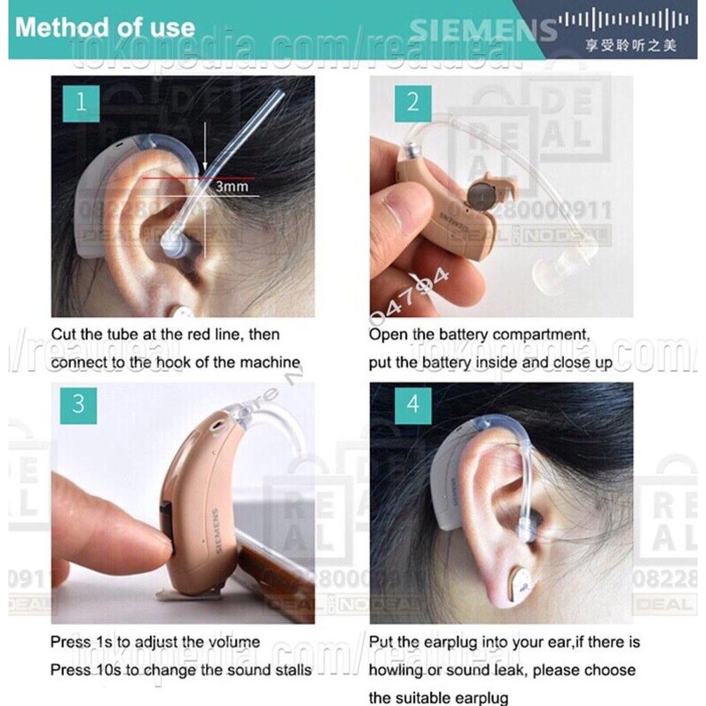 ISP Siemens FAST P 4 Digital Channel Hearing Aid Alat Bantu Dengar Amplifier Pendengaran Telinga Ori