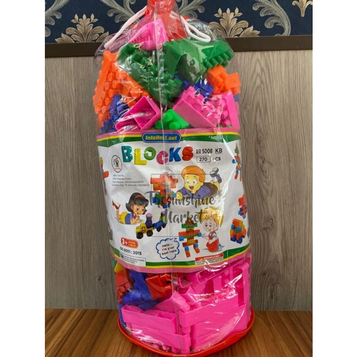Mainan Edukasi Kreatif Anak Puzzle Block isi 270pcs Puzzle Blok Jumbo