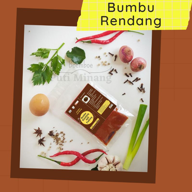 

(150gr) BUMBU RENDANG PADANG(Sudah Termasuk Santan) untuk 250gr Daging Masak Tanpa Ribet tetap Enak