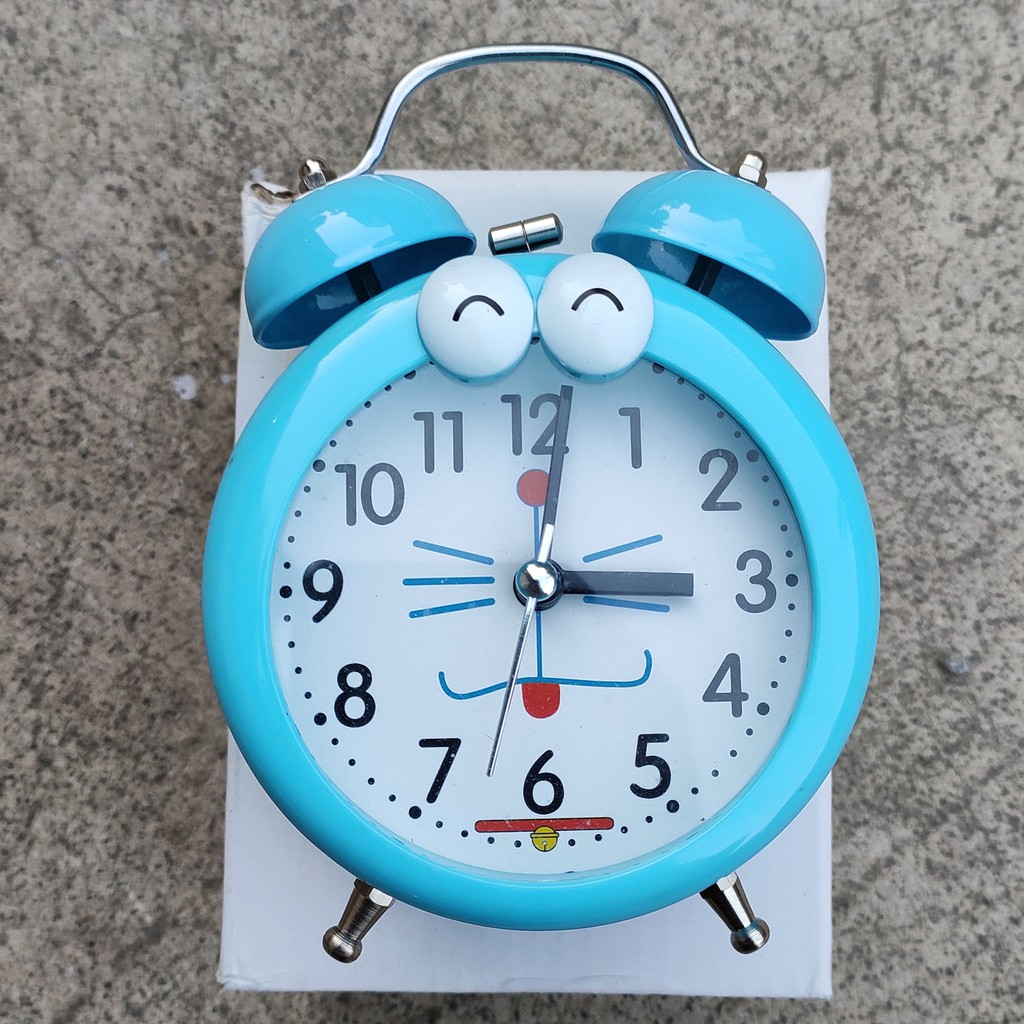 JAM WEKER JAM BEKER ALARM UNIK KARAKTER DORAEMON BIRU