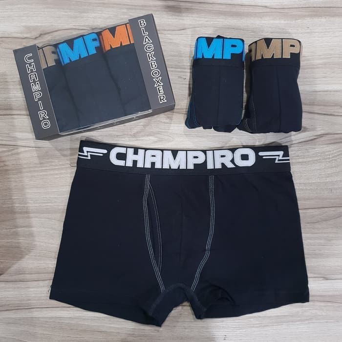 Celana Boxer CHAMPIRO 0333 | 3 Pcs CD Pria Dewasa Pakaian Dalam Pendek Laki Laki | Sguna