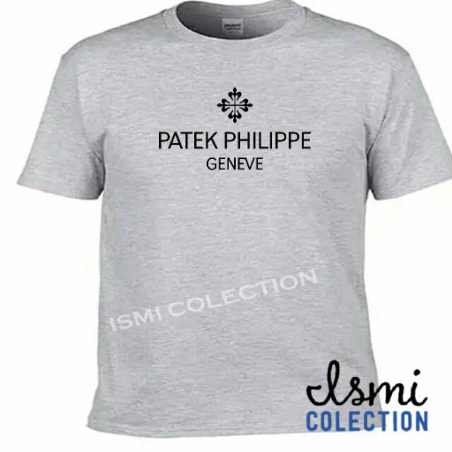 Bisa COD... Baju Distro Patek Philippe Keren Quality Text Black Premium