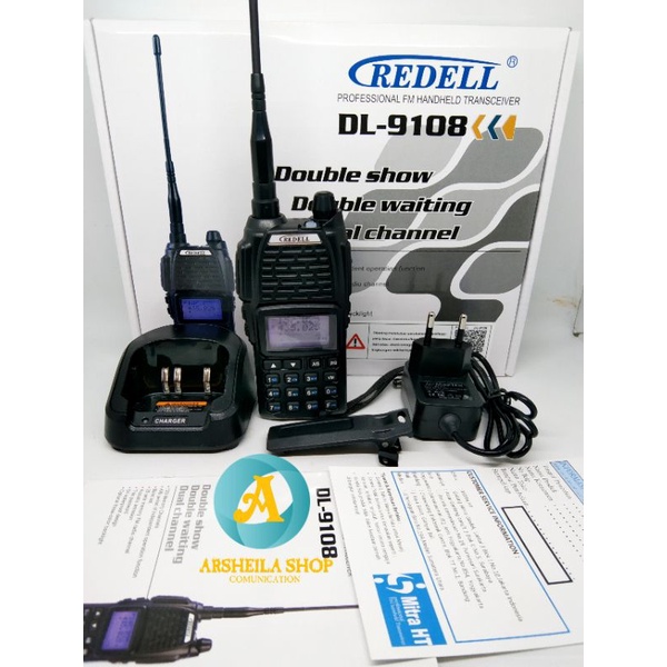 HT Redel DL 9108 dual band 5 watt garansi 1 tahun free program frekuensi