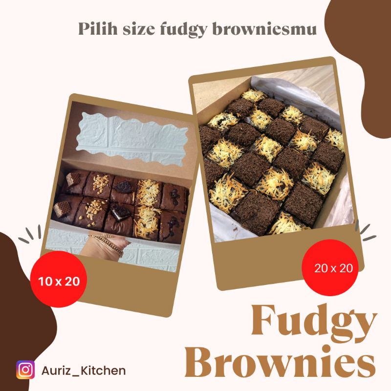 Fudgy Brownies Shiny Crust / Brownies Panggang Murah Malang / Hampers Murah / Brownies Murah