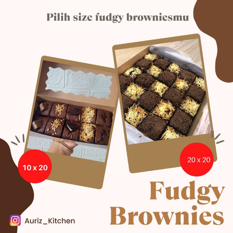 

Fudgy Brownies Shiny Crust / Brownies Panggang Murah Malang / Hampers Murah / Brownies Murah