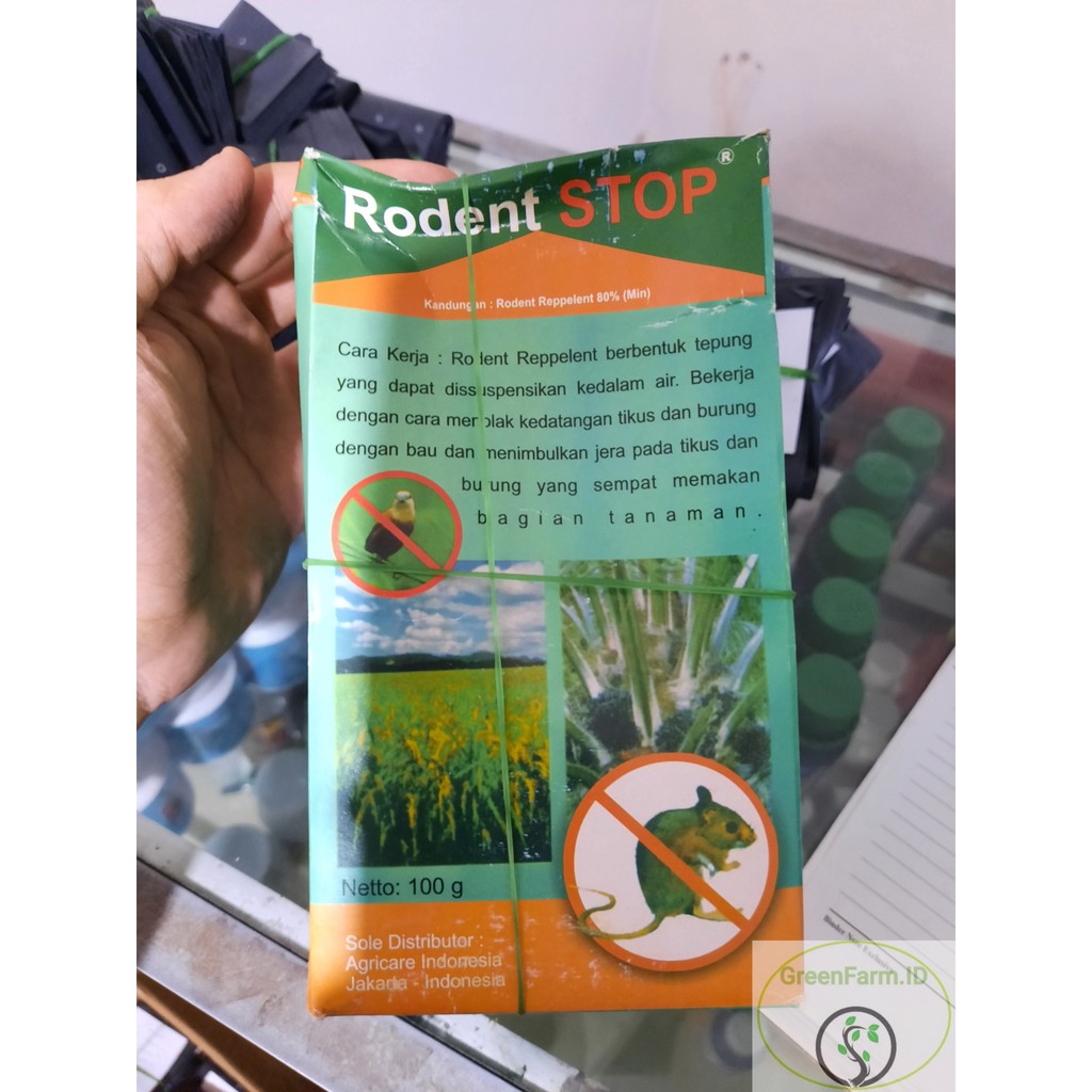 Rodent Stop pengusir hama burung dan tikus kemasan 100gr