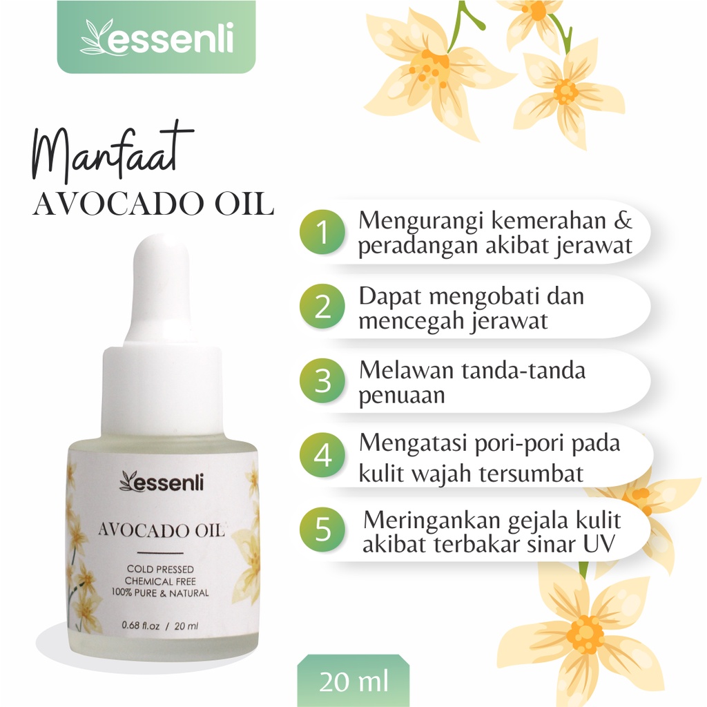 Pure Avocado Oil Minyak Alpukat Murni / Face and Hair Oil / Serum Wajah