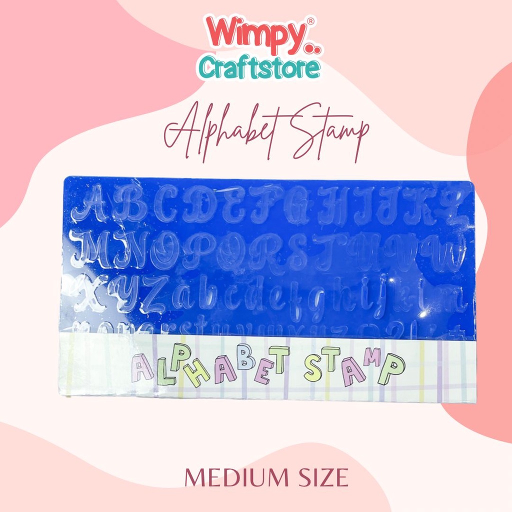 

Stamping Stempel Cetakan Stamp Huruf Fondant Clay Alphabet MEDIUM 1 Wimpy Embossing Stamp Embosser