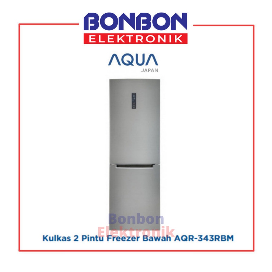 AQUA Kulkas 2 Pintu Bottom Freezer AQR-343RBM / AQR 343 RBM