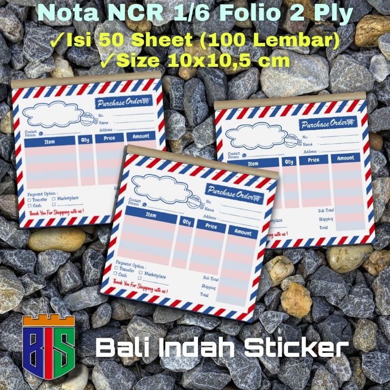 

NOTA MINI NCR 2 PLY ISI 50 SHEET (100 LEMBAR)-MOTIF AMPLOP