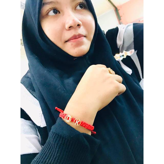 Gelang huruf gelang Tali inisial gelang alphabet gelang nama  gelang abjad lapis emas