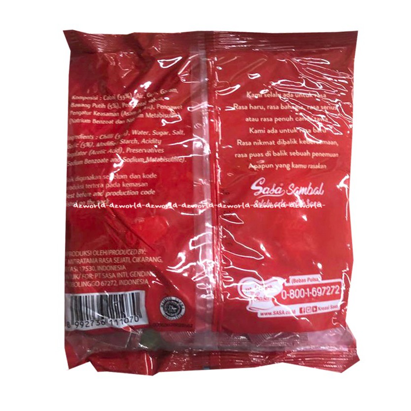 Sambal Sasa sambal extra hot Sachet Isi 24pcs