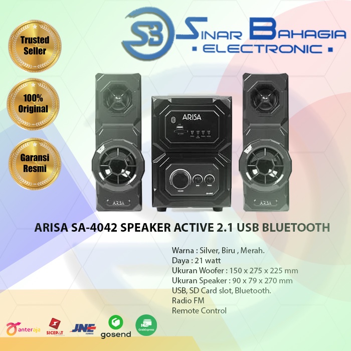ARISA SA-4042 SPEAKER ACTIVE 2.1 USB BLUETOOTH (NEW) (KHUSUS BANDUNG)