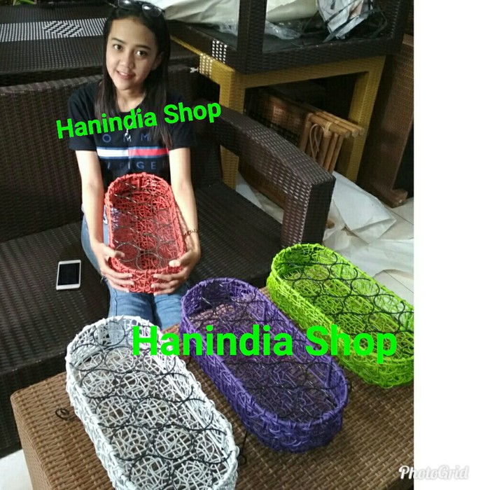 TERMURAH / VARIASI ROTAN Keranjang Aqua gelas/ Tempat Air mineral Gelas