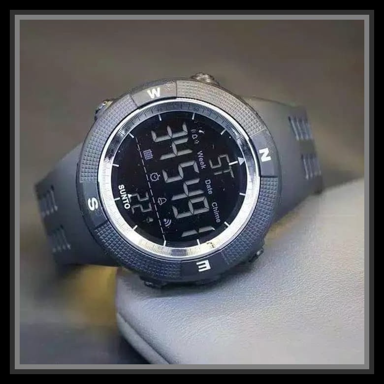 Jam Tangan Pria Dewasa & Remaja Digital Water Resistant Tali Rubb QS716 Jam Tangan Pria Sporty Sunto
